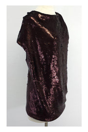 Current Boutique-Robert Rodriguez - Bronze & Black Sequin Blouse Sz 6