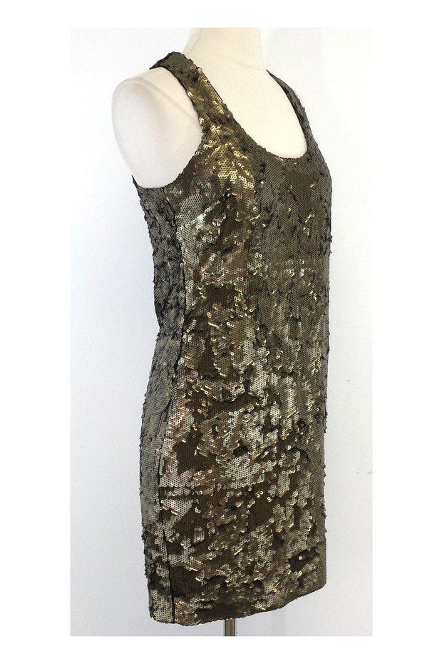 Current Boutique-Robert Rodriguez - Gold Sequin Sleeveless Dress Sz 2