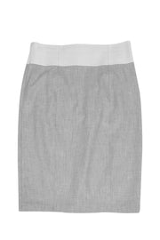 Current Boutique-Robert Rodriguez - Grey & White Pencil Skirt Sz 8