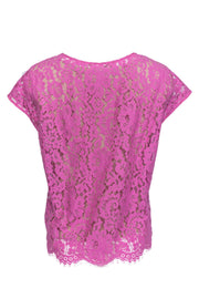 Current Boutique-Robert Rodriguez - Pink Floral Lace Top Sz 0