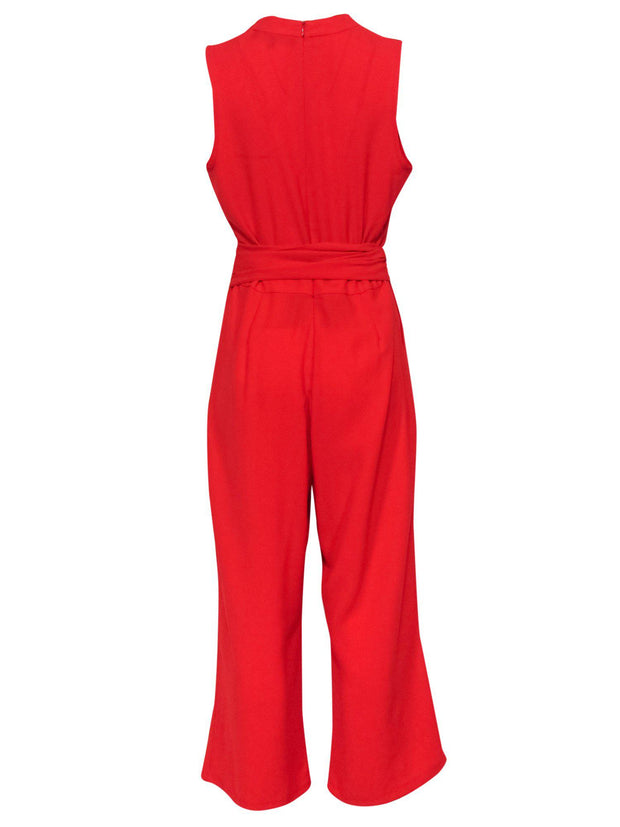 Current Boutique-Robert Rodriguez - Red Sleeveless Wide Leg Jumpsuit Sz 8