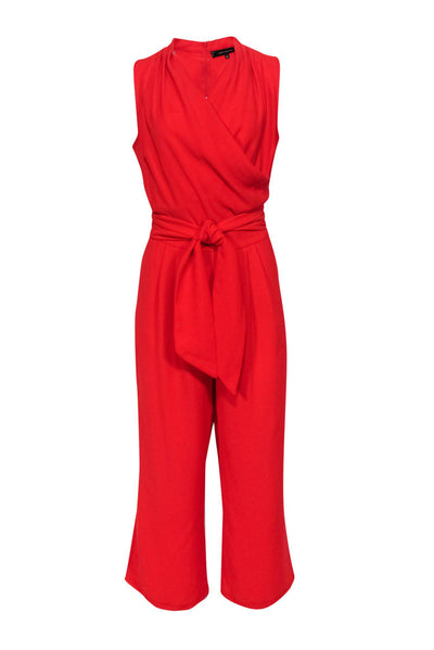 Current Boutique-Robert Rodriguez - Red Sleeveless Wide Leg Jumpsuit Sz 8