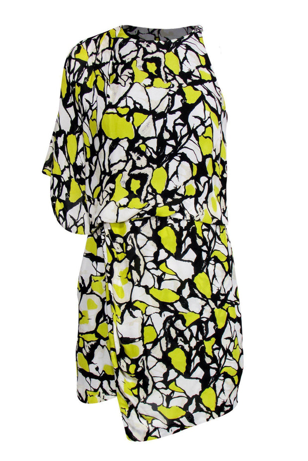 Current Boutique-Robert Rodriguez - Yellow Tone Asymmetric Silk Dress Sz 4