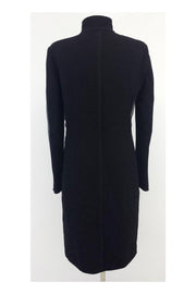 Current Boutique-Roberto Cavalli - Black Wool Ruffle Coat Sz 6