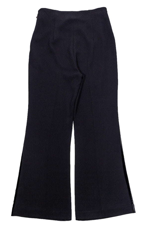 Current Boutique-Roland Mouret - Black Trousers w/ Velvet Details Sz 6