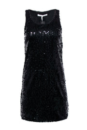 Current Boutique-Rolando Santana - Black Sequin Sleeveless Mini Dress Sz 10