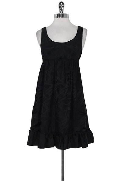 Current Boutique-Rory Beca - Black Silk Empire Waist Dress Sz 2