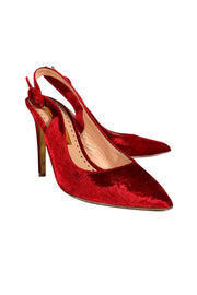 Current Boutique-Rupert Sanderson - Red Velvet Diana Pumps Sz 7