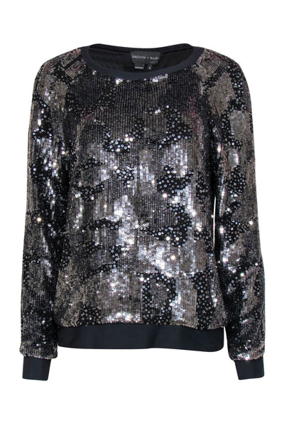 Current Boutique-Sachin & Babi - Aditya Sequined Silk Sweatshirt Sz 6