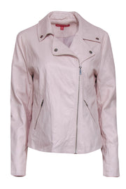 Current Boutique-Saks Fifth Avenue - Blush Pink Vegan Leather Moto Jacket Sz M