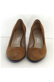 Current Boutique-Salvatore Ferragamo - Suede Almond Toe Heels Sz 8.5