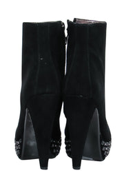 Current Boutique-Sam Edelman - Black Suede Platform Stiletto Booties w/ Studs Sz 6