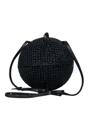 Current Boutique-Sam Edelman - Black & White Colorblocked Woven Wicker Round Crossbody