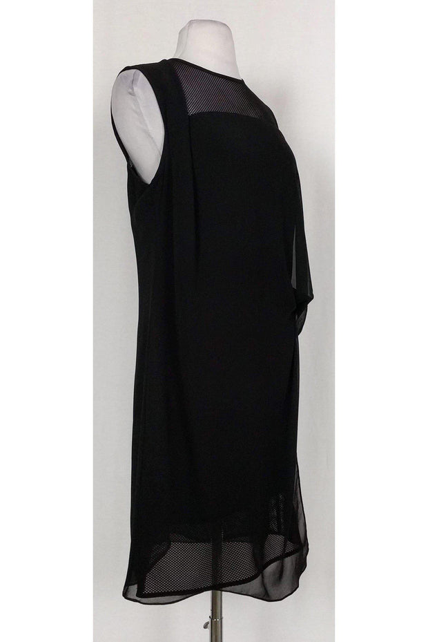 Current Boutique-Sandro - Black Net Sleeveless Dress Sz L