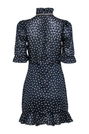 Current Boutique-Sandro – Embellished Navy w/ White Polka Dot Dress Sz 4