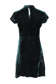 Current Boutique-Sandro - Green Velvet Pleated Mini Dress Sz 1