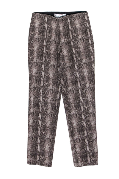 Current Boutique-Sara Campbell - Brown Snakeskin Print Straight Leg "Audrey" Pants Sz 2