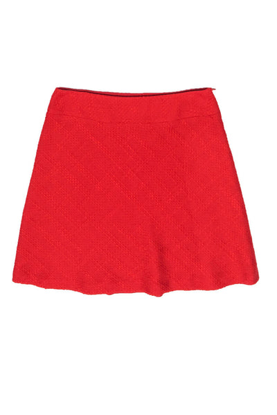 Current Boutique-Sara Campbell - Red Tweed A-Line Skirt Sz 10