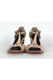 Current Boutique-Sarah Chofakian - Nude Pink T-Strap Heels Sz 7