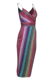 Current Boutique-Saylor - Rainbow Sparkly Striped Sleeveless Maxi Dress Sz XS