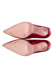 Current Boutique-Schutz - Red Metallic Pointed Toe Pumps Sz 9.5