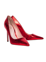 Current Boutique-Schutz - Red Metallic Pointed Toe Pumps Sz 9.5