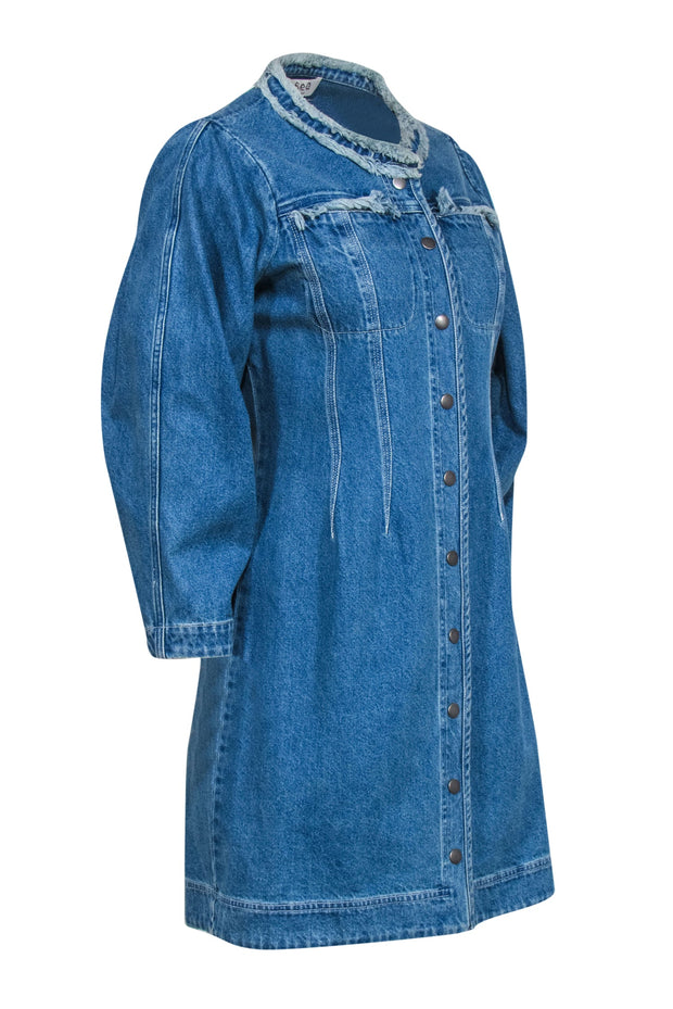 Current Boutique-Sea NY - Medium Wash Longline Denim Dress Sz 8