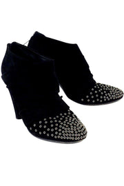 Current Boutique-See by Chloe - Black Suede Embellished Booties Sz 9