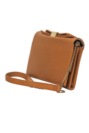 Current Boutique-See by Chloe - Brown Leather Convertible Crossbody Wallet