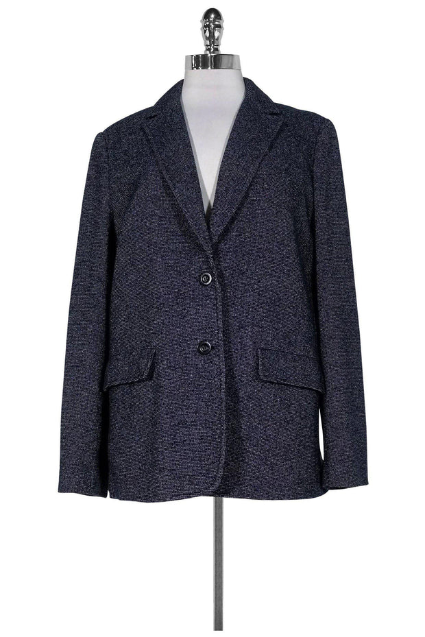 Current Boutique-See by Chloe - Navy Blue Tweed Blazer Sz 10