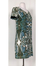 Current Boutique-See by Chloe - White, Blue & Green Paisley Print Dress Sz 6