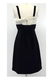 Current Boutique-Shani - Black & Ivory Cocktail Dress w/ Beaded Waist Sz 6