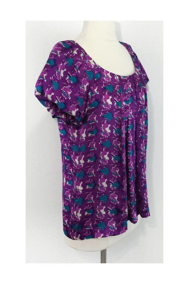 Current Boutique-Shoshanna - 100% Silk Purple Blouse Sz 8