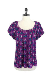 Current Boutique-Shoshanna - 100% Silk Purple Blouse Sz 8