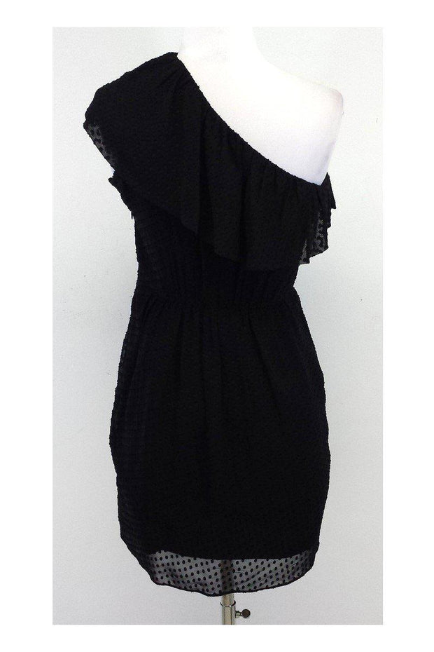 Current Boutique-Shoshanna - Black One Shoulder Ruffle Dress Sz 2