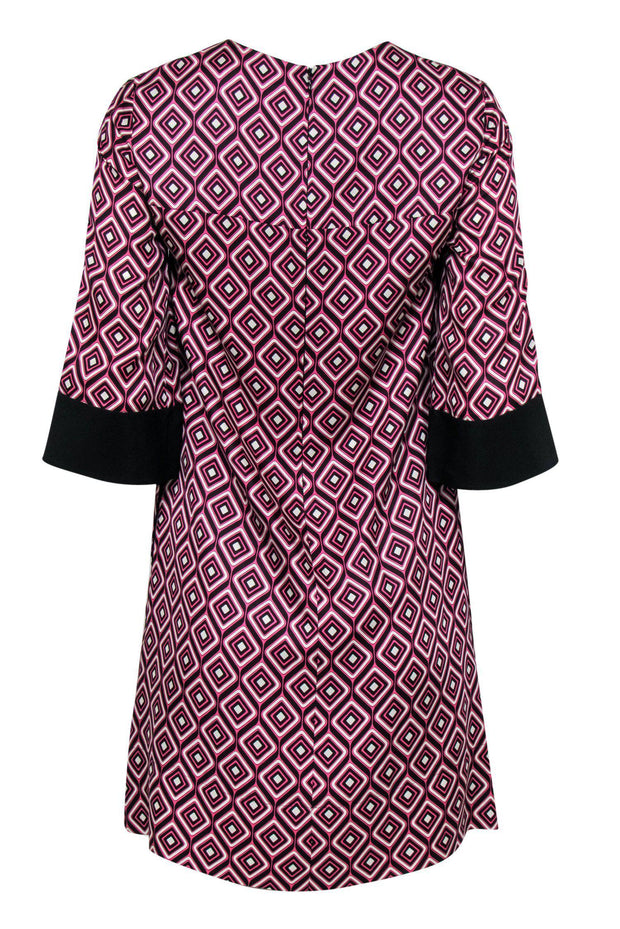 Current Boutique-Shoshanna - Black & Pink Diamond Shift Dress w/ Beading Sz 2