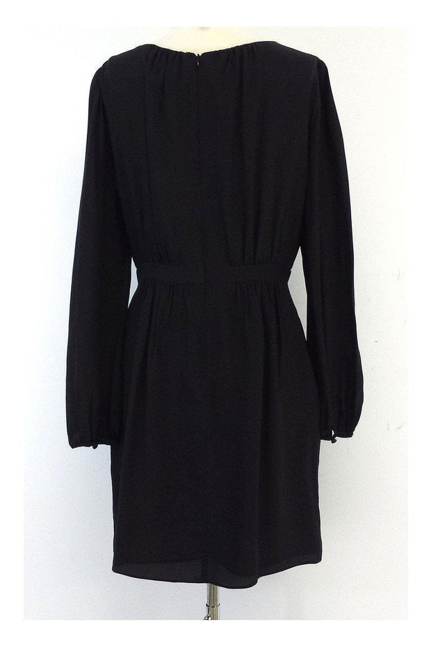 Current Boutique-Shoshanna - Black Silk Beaded Long Sleeve Dress Sz 8