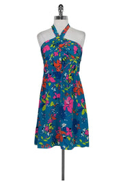 Current Boutique-Shoshanna - Blue Floral Print Dress Sz 6