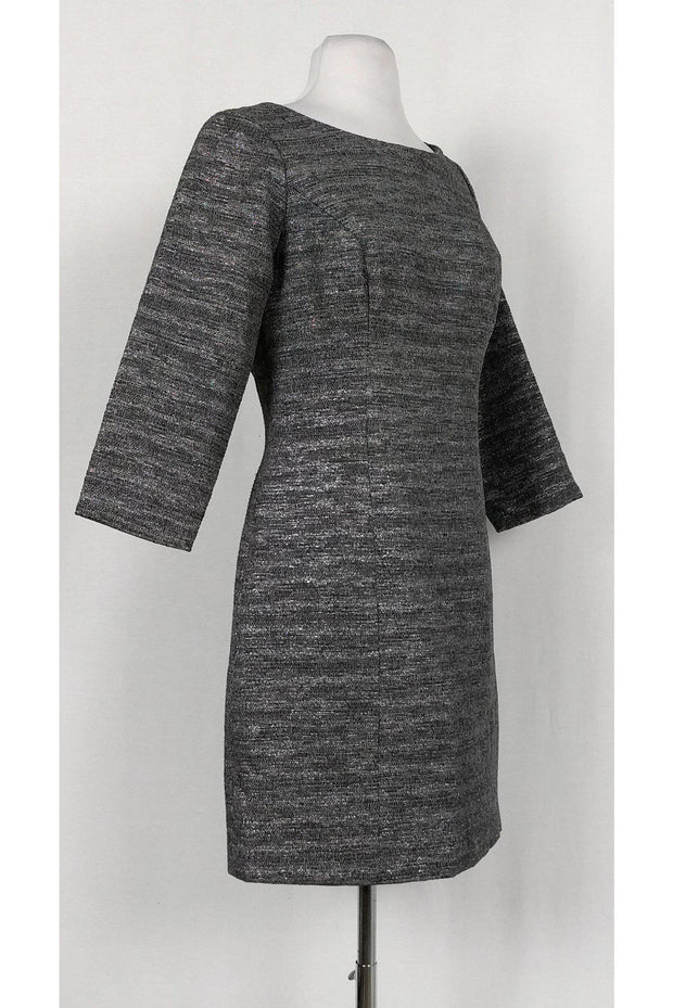 Current Boutique-Shoshanna - Grey Metallic Fitted Dress Sz 6