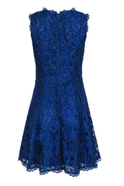 Current Boutique-Shoshanna - Indigo Blue Lace Flared Mini Dress Sz 6