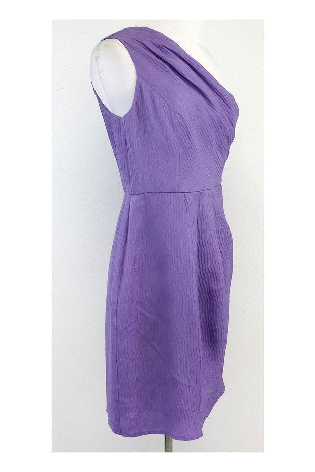 Current Boutique-Shoshanna - Lavender One Shoulder Silk Dress Sz 6