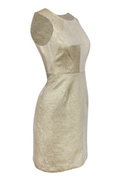 Current Boutique-Shoshanna - Metallic Gold Sheath Dress Sz 2