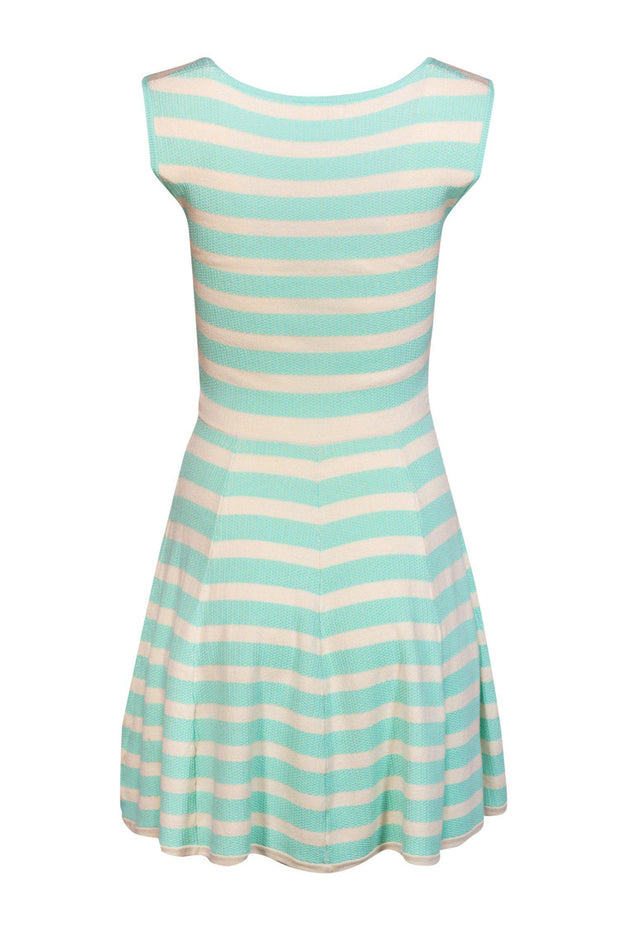 Current Boutique-Shoshanna - Mint & White Striped Dress Sz P