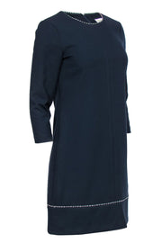 Current Boutique-Shoshanna - Navy "Genesis" Shift Dress w/ Silver Rope Trim Sz 6