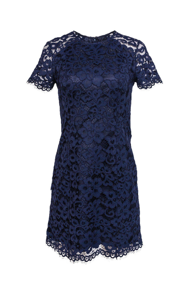 Current Boutique-Shoshanna - Navy Lace Shift Dress Sz 0