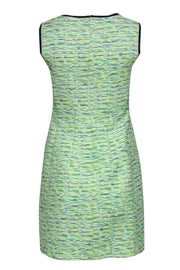 Current Boutique-Shoshanna - Neon Yellow, Teal & Black Tweed Mini Dress Sz 2