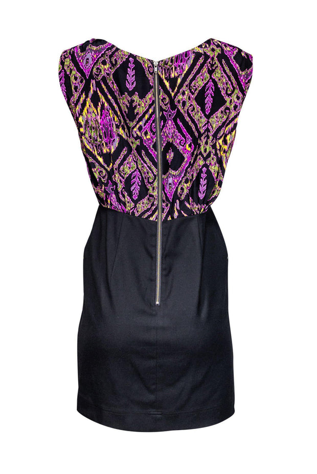 Current Boutique-Shoshanna - Purple Paisley & Black Dress Sz 4