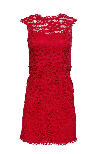 Current Boutique-Shoshanna - Red Lace Dress Sz 0