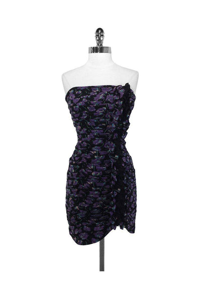 Current Boutique-Shoshanna - Silk Strapless Ruffle Dress Sz 6