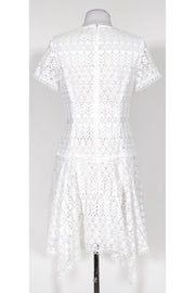 Current Boutique-Shoshanna - White Eyelet Lace Drop Waist Dress Sz 4